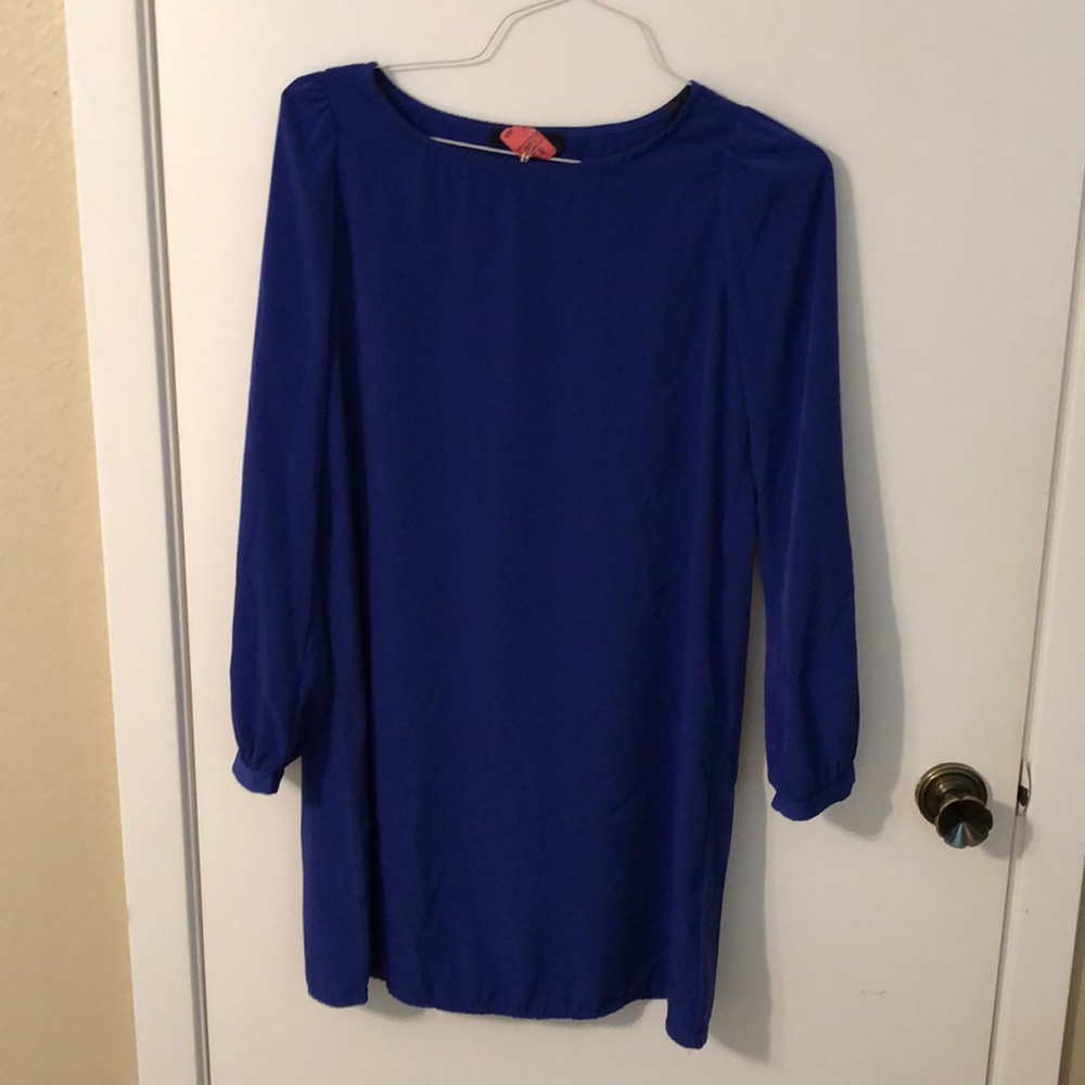 Blue long sleeve dress